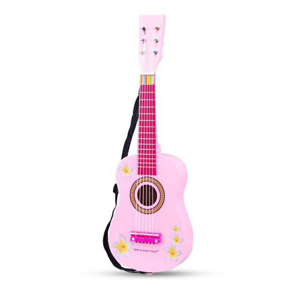 Gitarre pink mit Notenheft