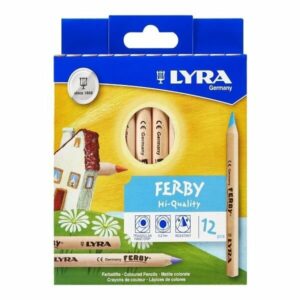 Lyra Ferby Hi-Quality 12 Farbstifte unlackiert, kurz